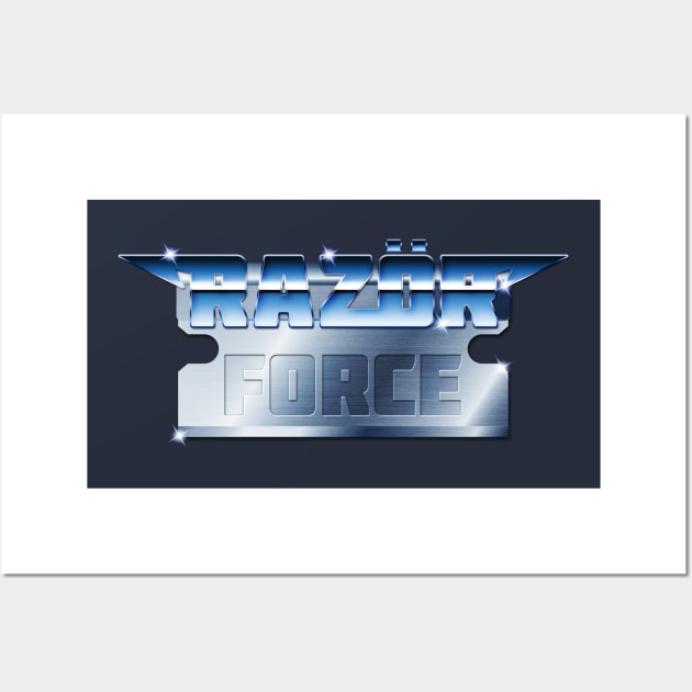 RazörForce Logo (Chrome) Wall Art by RazorFist